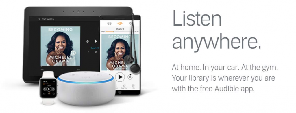 listen anywhere with an audible membership